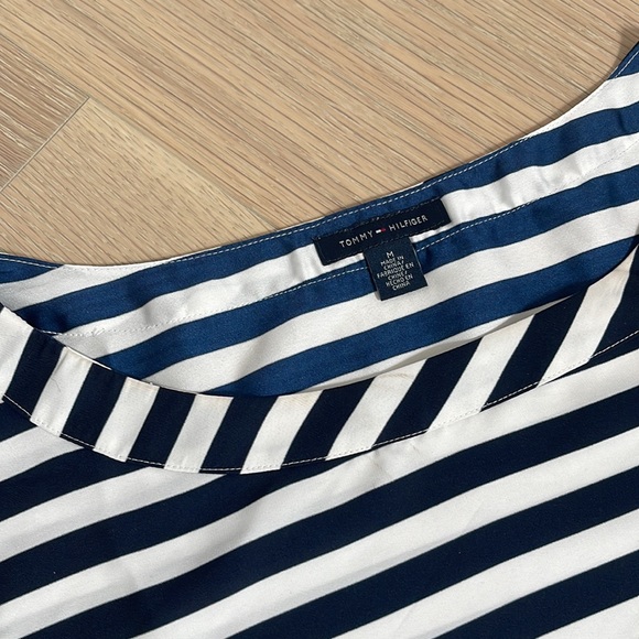 Tommy navy blue and white stripe top - Picture 2 of 7